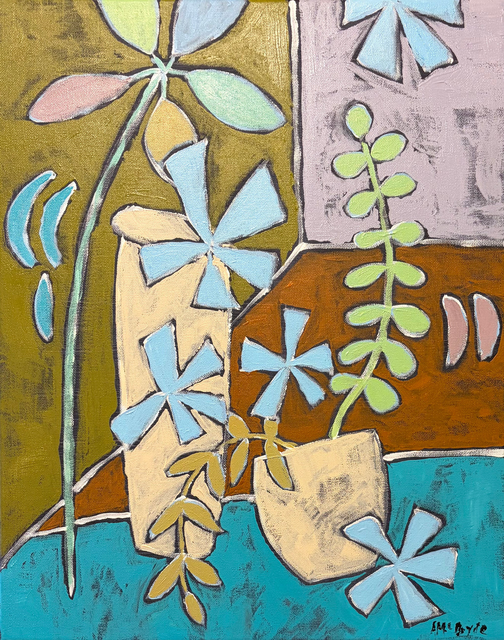 *Playful Blue Blossoms in Balance*