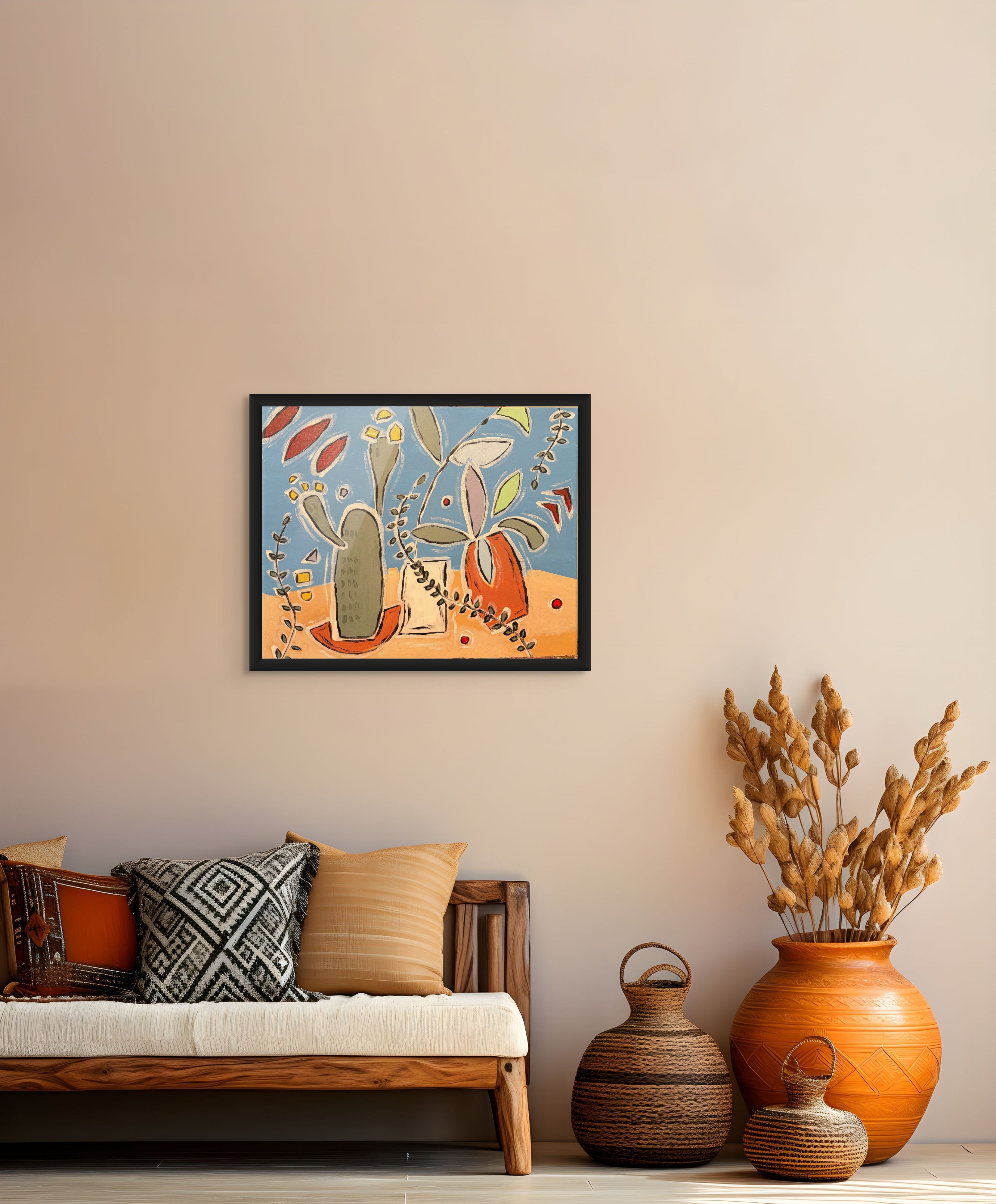 Cactus Love – Original Acrylic Painting