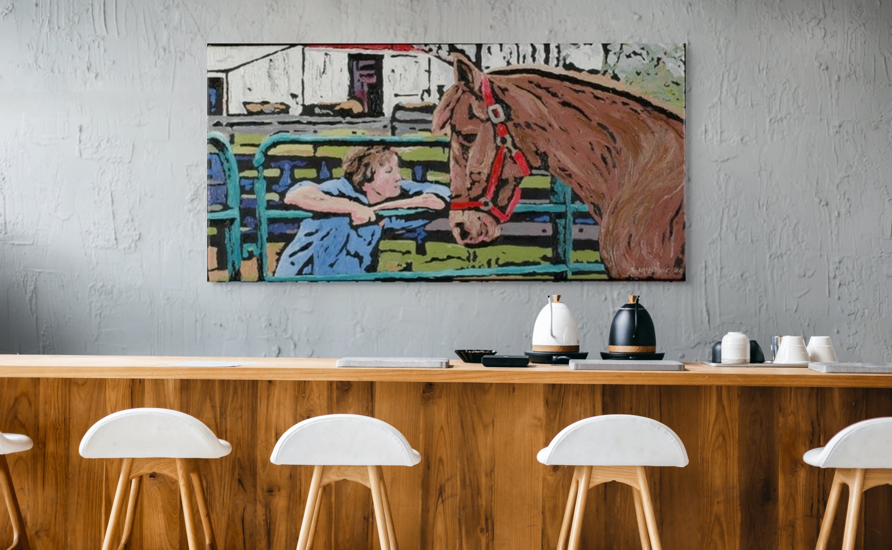 Girl with Horse – Original Oil Painting
