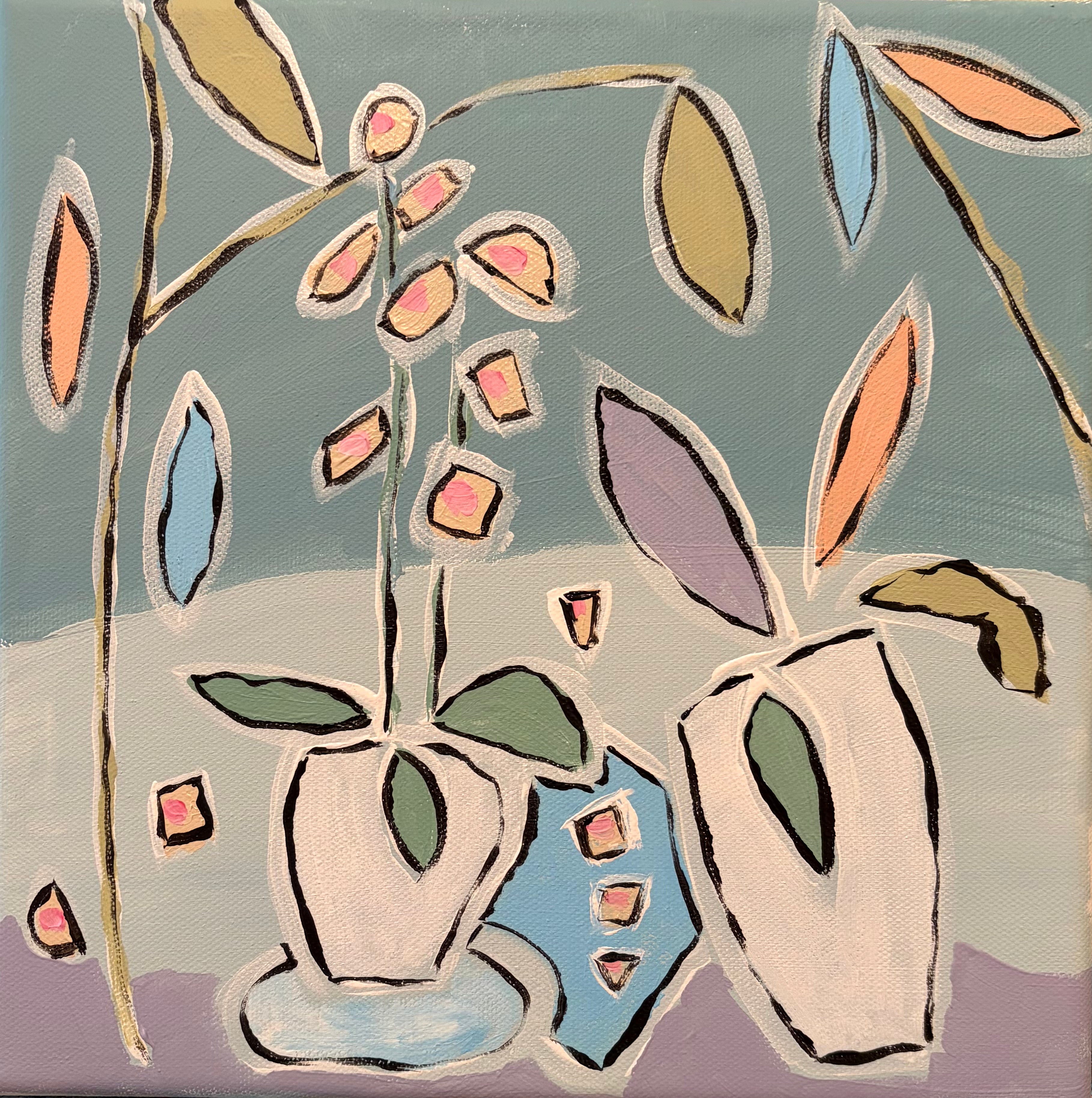 Fun Orchids – Original Acrylic Painting